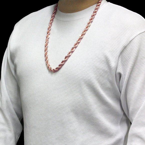 10mm Rose Gold Men's 30" Necklace - Picture 3 of 4